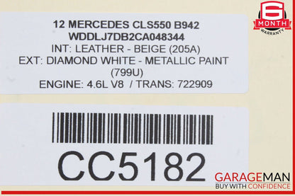 12-14 Mercedes W218 CLS550 Front Right Side Lower Bottom Seat Cushion OEM