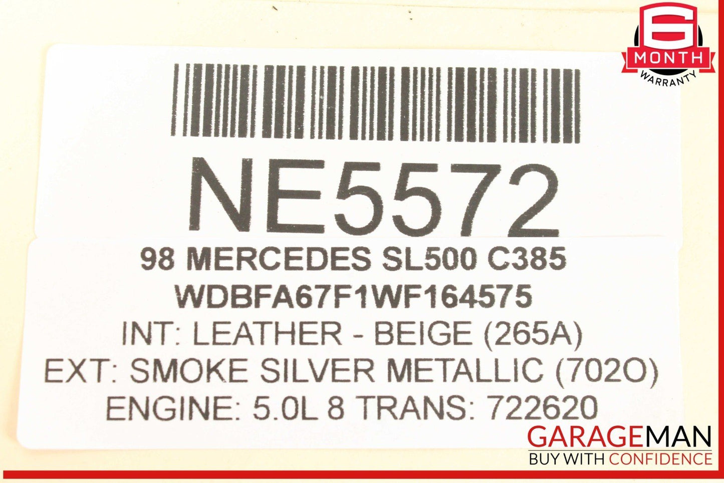 94-02 Mercedes R129 SL500 SL320 Radiator Cooling Fan Motor 1295051055 OEM