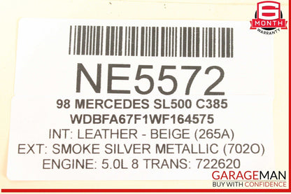 94-02 Mercedes R129 SL500 SL320 Radiator Cooling Fan Motor 1295051055 OEM