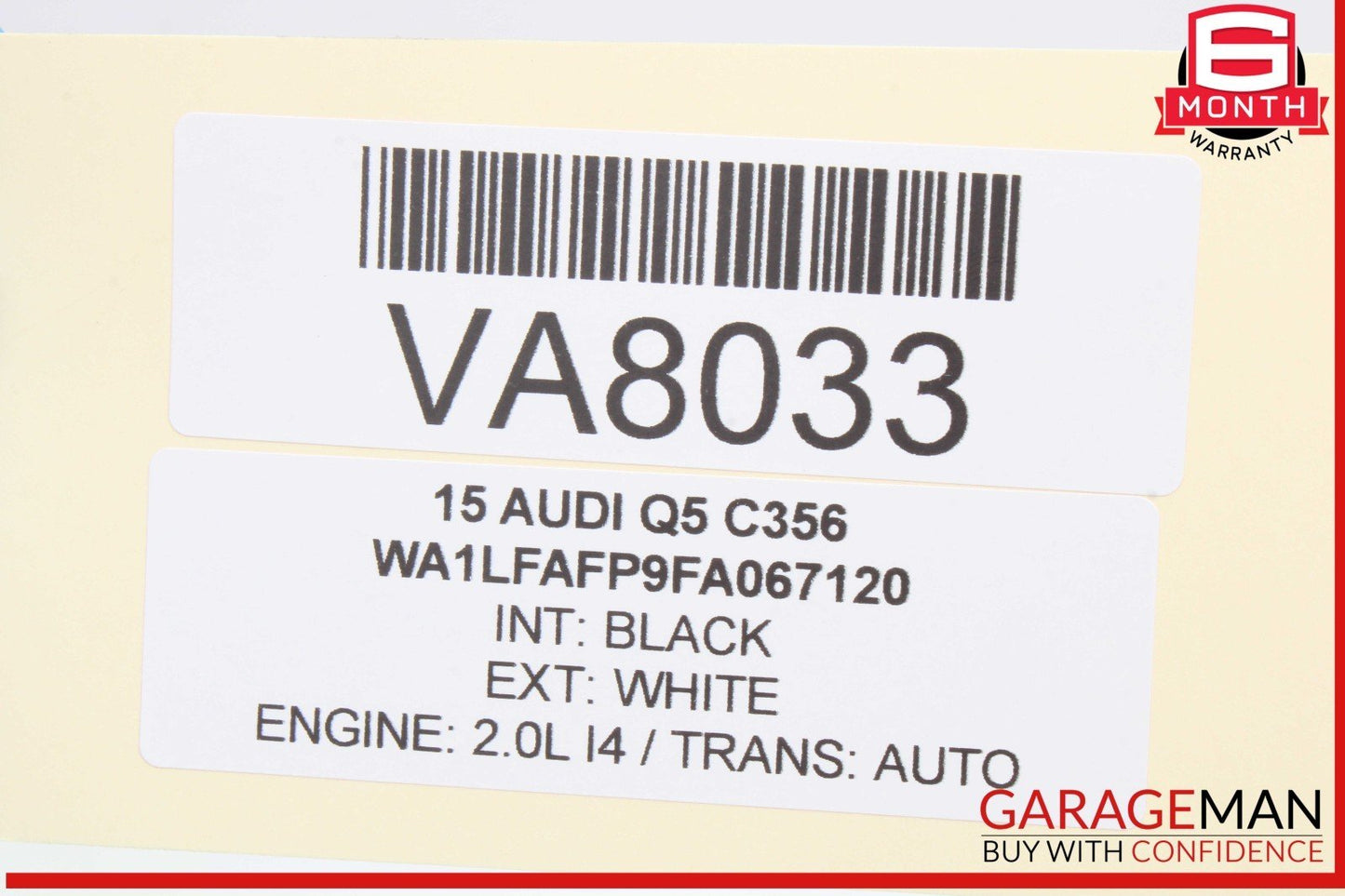 08-18 Audi Q5 A4 S4 A5 Rear Left Driver Side Exterior Door Handle White OEM