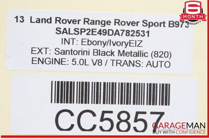 06-13 Land Rover Range Rover Sport L320 Rear Left Driver Side Door Shell OEM