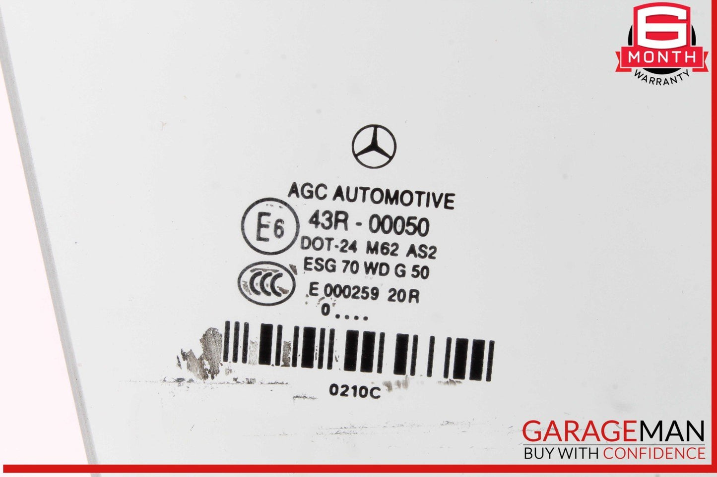 11-17 Mercedes W207 E350 E550 Convertible Front Right Side Door Window Glass OEM