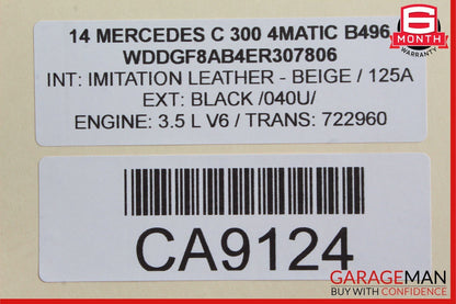 08-14 Mercedes W204 C300 C350 Rear Left Side Wheel Spindle Knuckle Hub Bearing