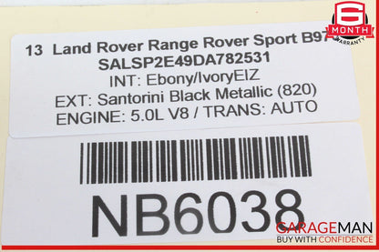 10-13 Land Rover Range Rover Sport Front Left Side Window Regulator Motor OEM