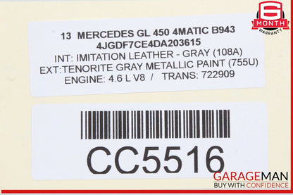 13-19 Mercedes X166 GL450 GLS550 Seat Cushion Top Upper Front Right Side OEM
