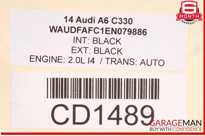 12-18 Audi A6 S6 Trunk Lid Panel Assembly Black OEM