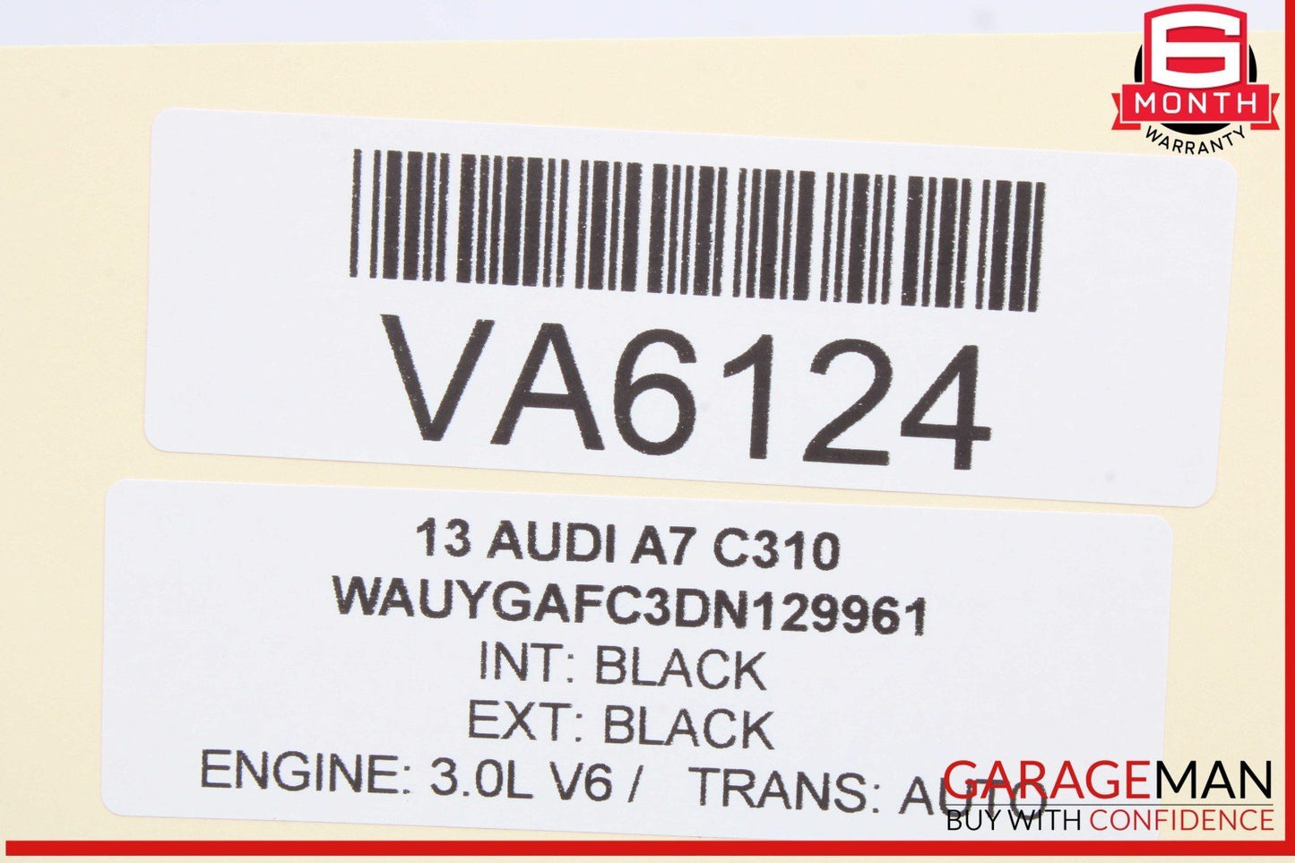 12-18 Audi A7 A6  Right Passenger Side Exterior Door Handle Black 4H0837886 OEM