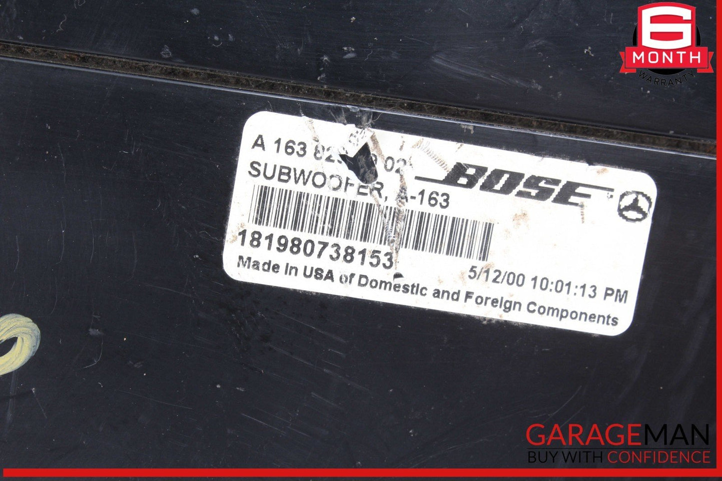98-05 Mercedes W163 ML320 ML55 AMG Audio Sound System Subwoofer Box Assembly OEM