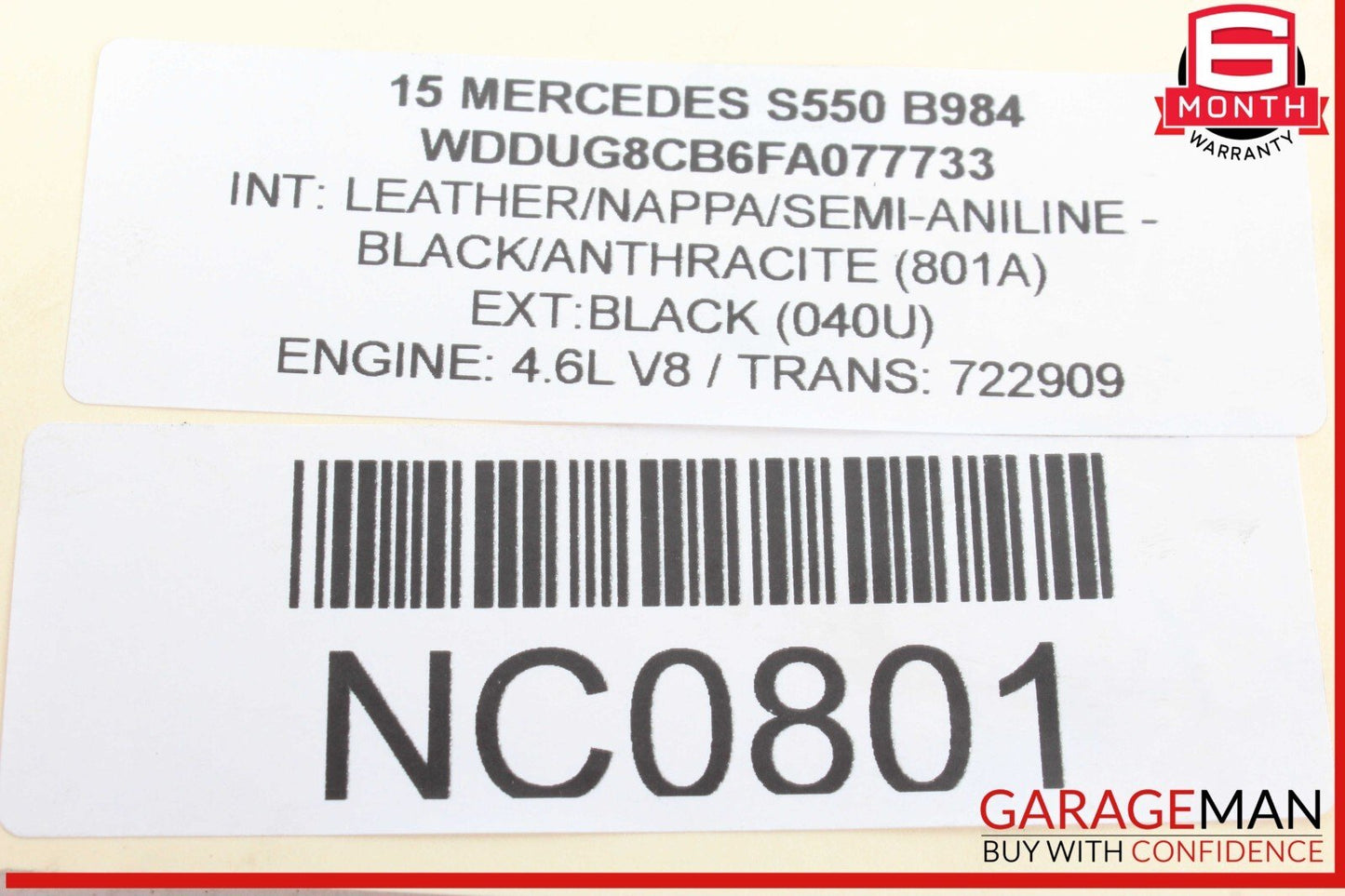 14-17 Mercedes W222 S550 Left Driver Side Engine Exhaust Pipe 2781401308 OEM