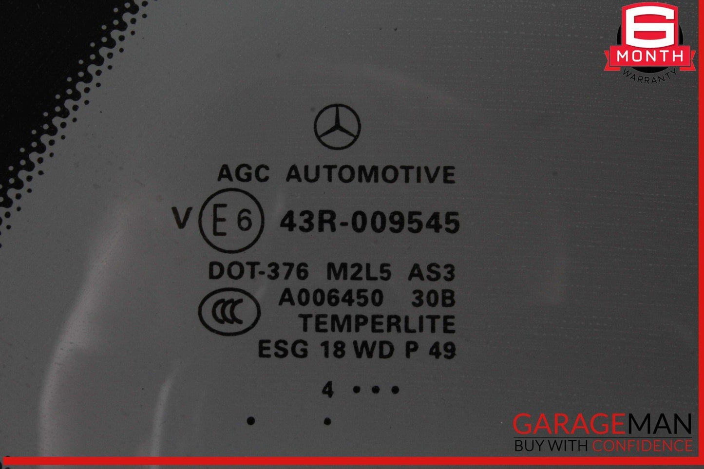 13-19 Mercedes X166 GL450 GLS550 Rear Right Side Quarter Window Glass OEM
