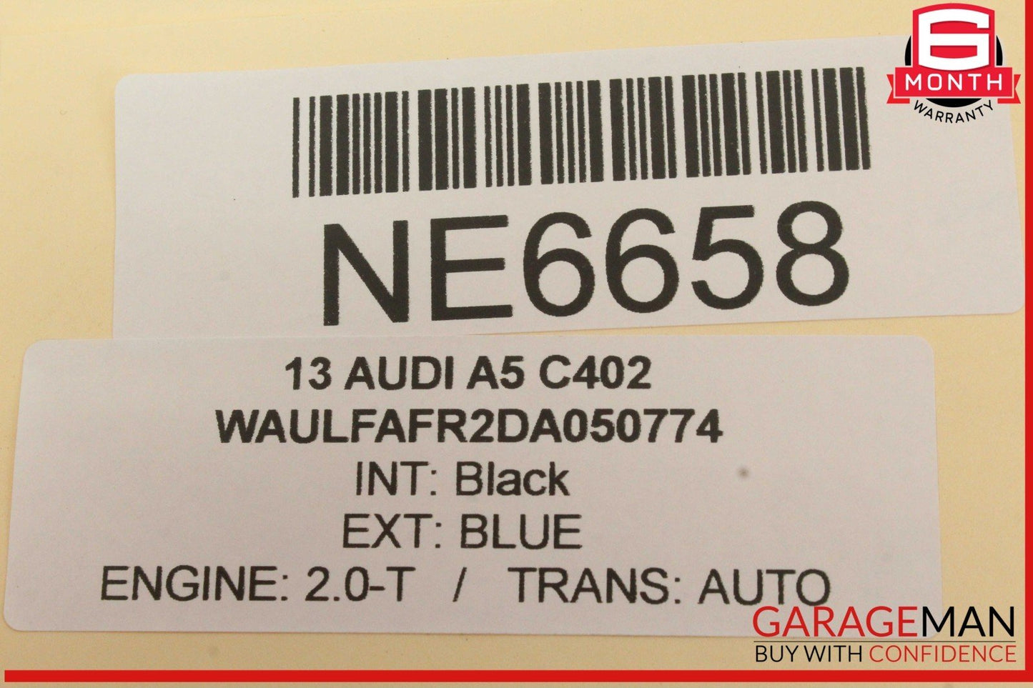 12-17 Audi A5 S5 RS5 Rear Right Passenger Side LED Inner Tail Light Lamp OEM