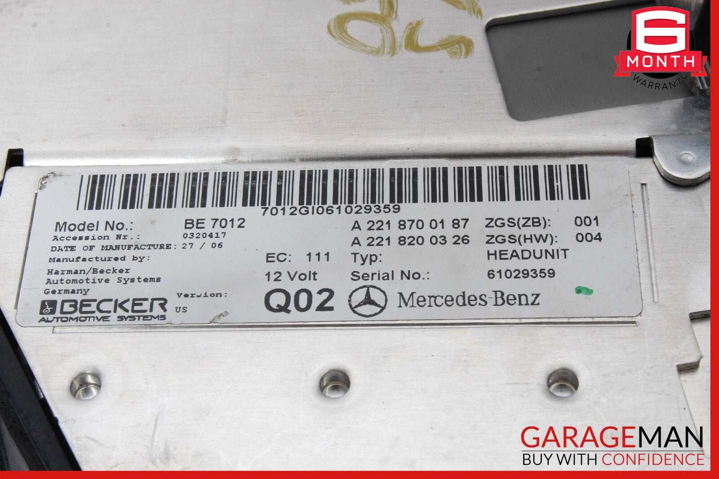 07-09 Mercedes W221 S550 S450 Headunit Head Unit Comand Command CD Navigation