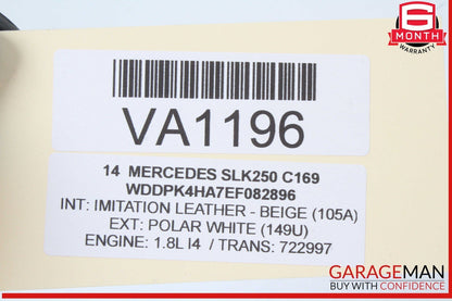 12-20 Mercedes R172 SLK250 SLC43 AMG Front Left Driver Side Exterior Door Handle