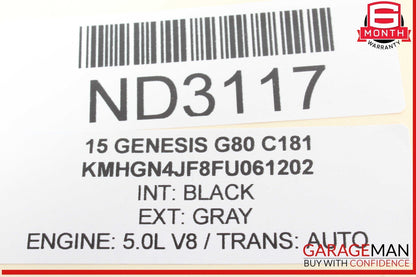 15-20 Hyundai Genesis G80 Dash Dashboard Speedometer Cluster Trim Cover Panel