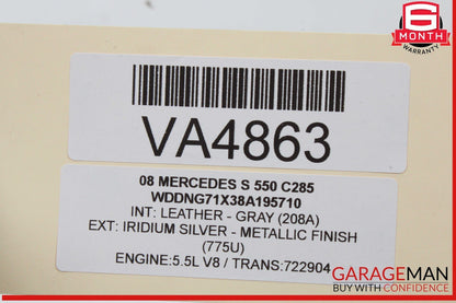07-09 Mercedes W221 S550 S450 Dash Board Dashboard Center Trim Bezel OEM