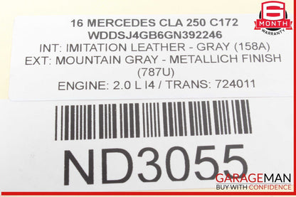 14-19 Mercedes W117 CLA250 Rear Left Side Spindle Knuckle Hub w/ Rotor Disc OEM