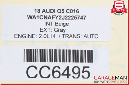 18-24 Audi Q5 SQ5 Front Sub Frame Cross Member Cradle OEM