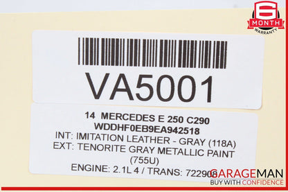 14-16 Mercedes W212 E250 E550 Rear Left Side Exterior Door Handle Keyless Go OEM