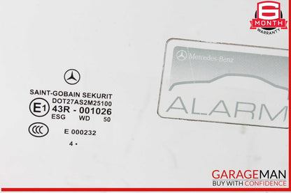 03-12 Mercedes R230 SL500 SL550 Front Right Passenger Side Door Window Glass OEM