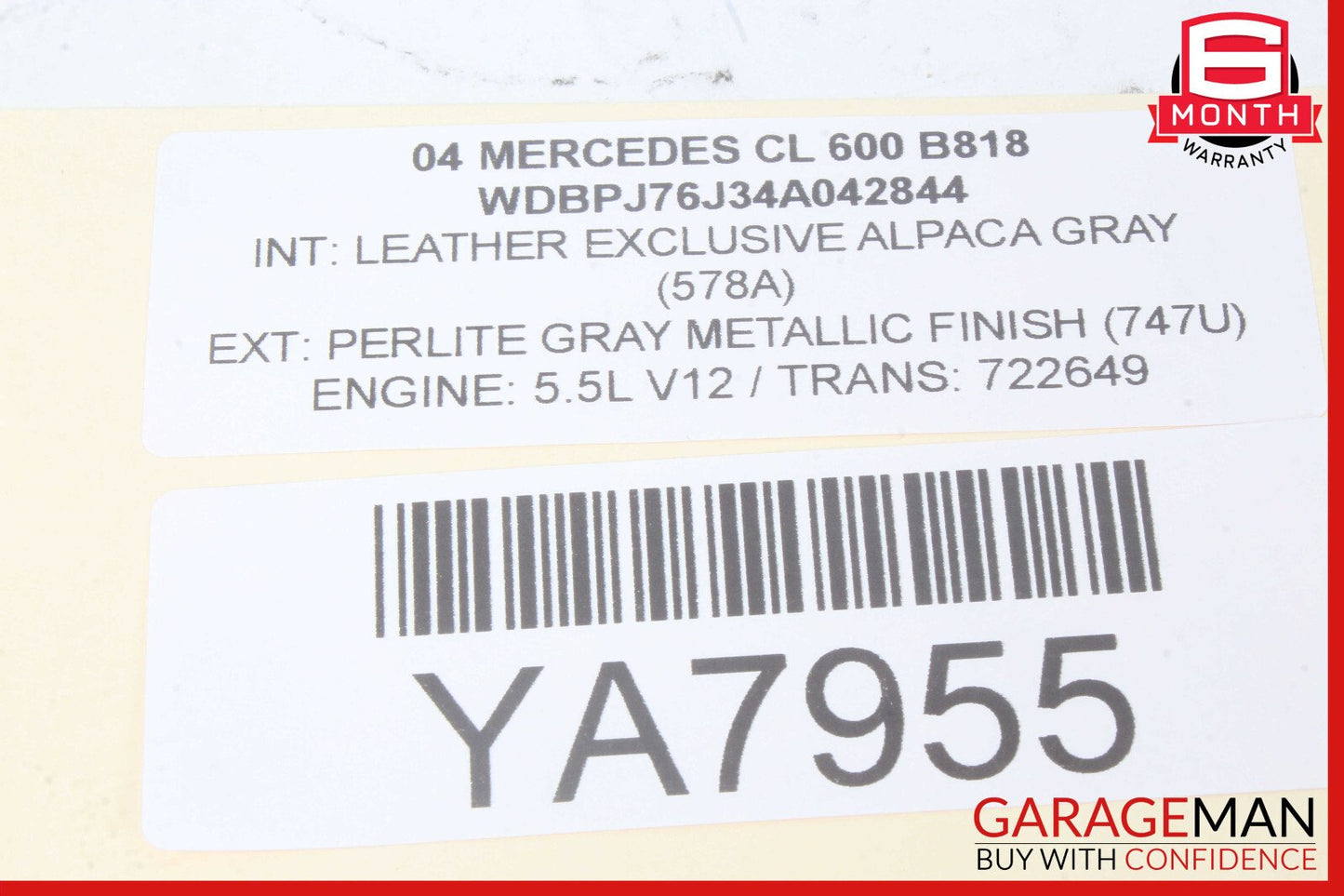 03-06 Mercedes W215 CL600 S500 Steering Wheel Air Bag Airbag OEM