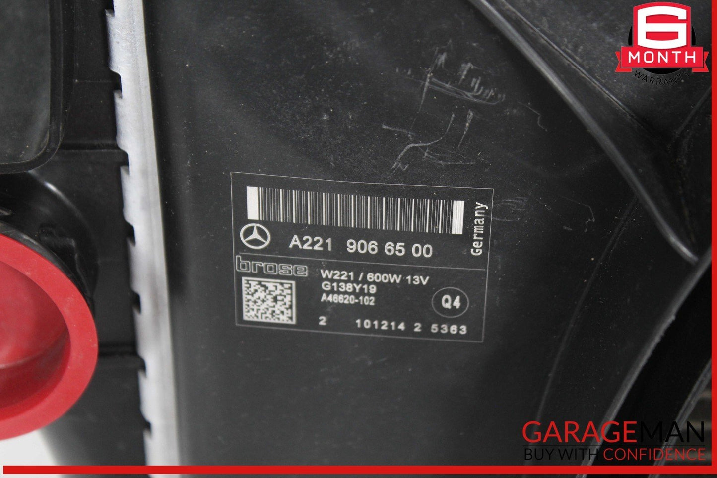 07-14 Mercedes W221 S550 Engine Radiator Cooling Fan Shroud Motor Assembly OEM