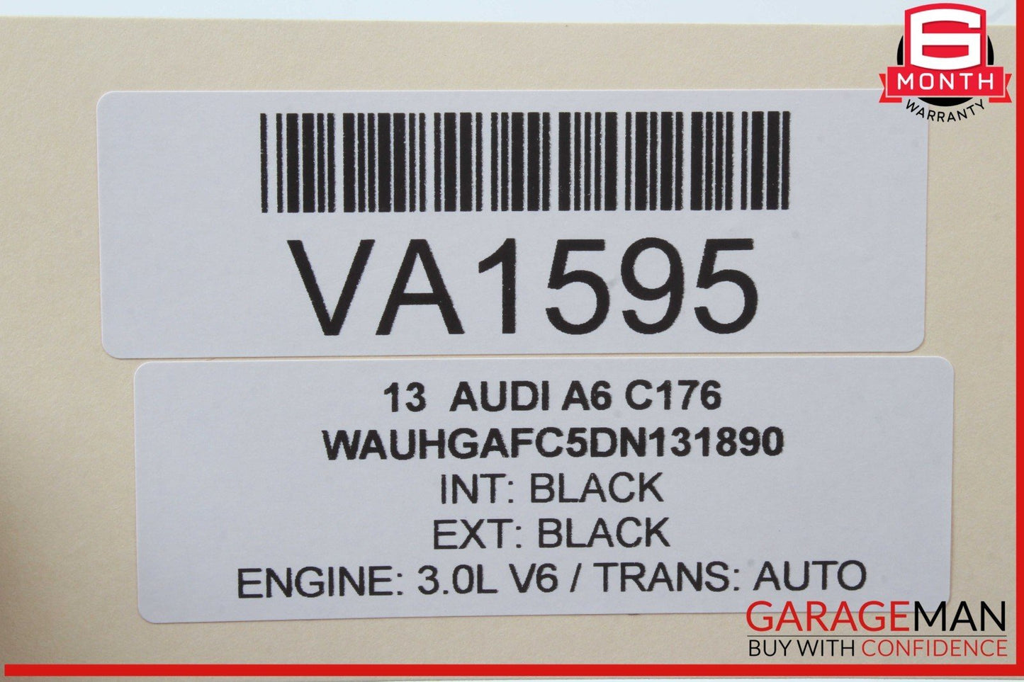 12-18 Audi A6 Front Left Driver Side Door Window Regulator 4G0837461 OEM