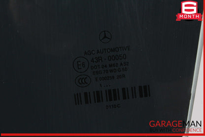 11-17 Mercedes W207 E500 E550 Convertible Door Window Glass Front Left Side OEM