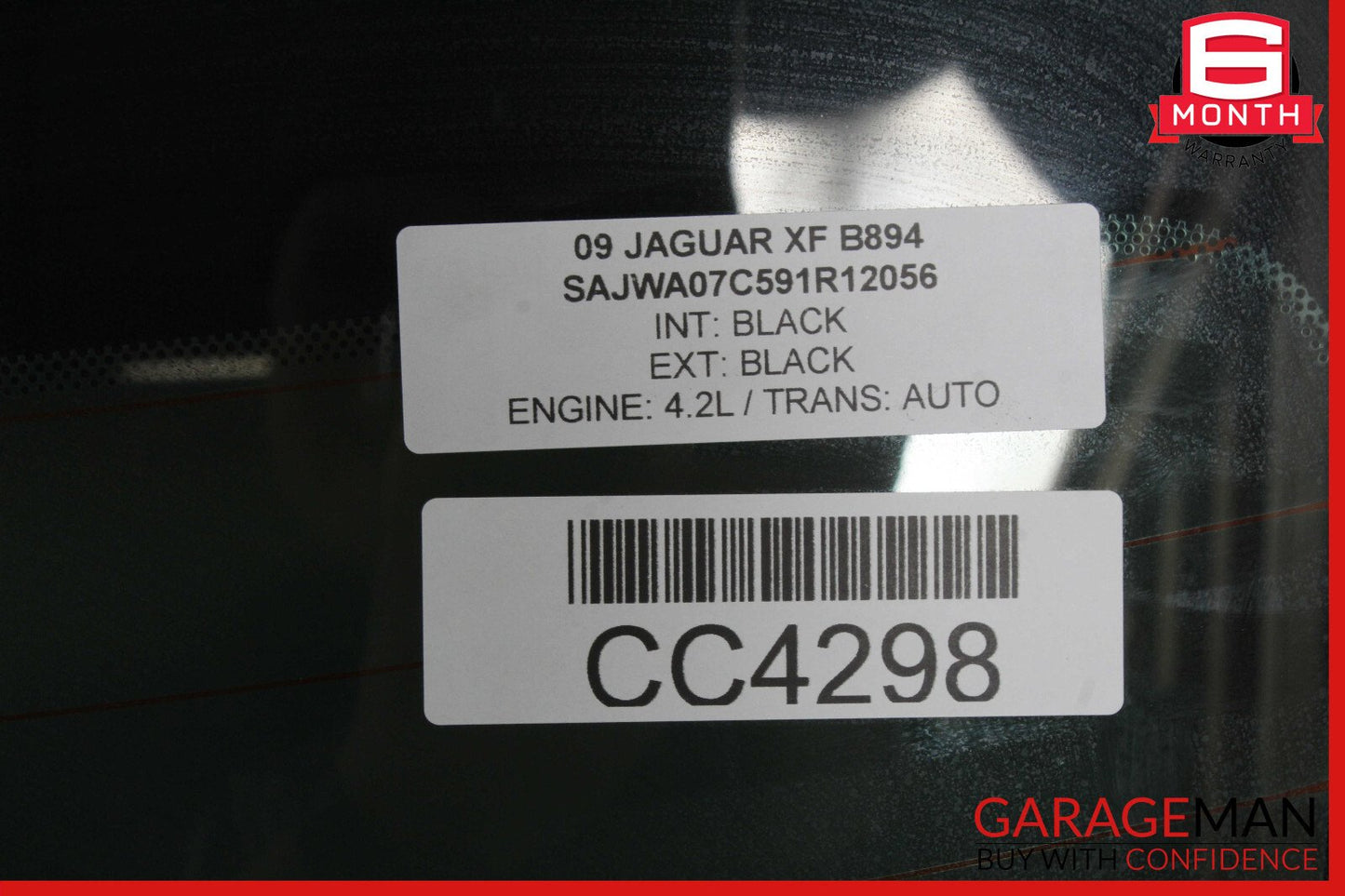 09-15 Jaguar XF Rear Windshield Window Glass OEM