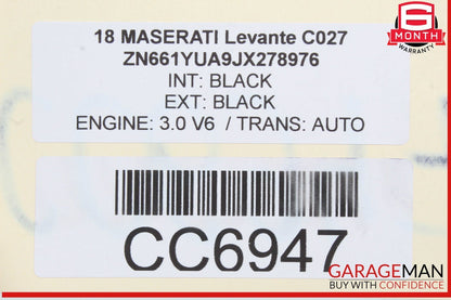 17-22 Maserati Levante M161 Front Right Lower Bottom Seat Cushion OEM