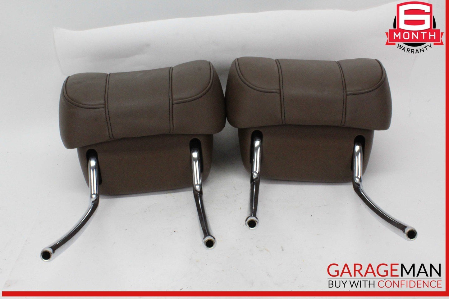 14-17 Mercedes W222 S550 Front Left and Right Side Head Rest Headrest Brown OEM