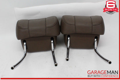14-17 Mercedes W222 S550 Front Left and Right Side Head Rest Headrest Brown OEM