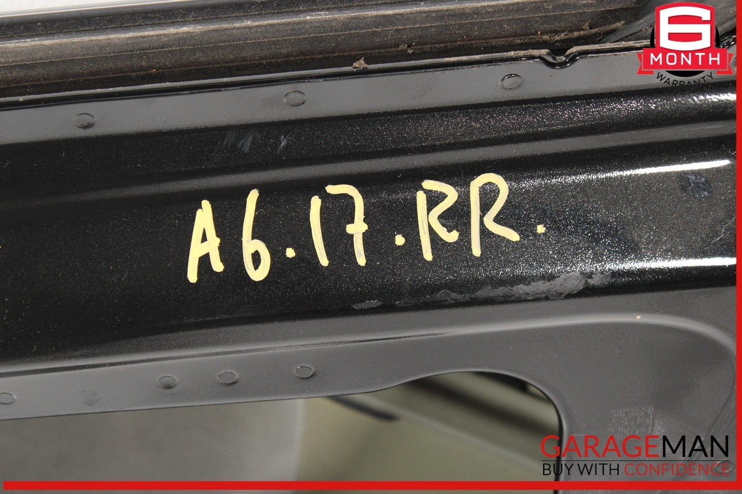 12-18 Audi A6 S6 Rear Right Passenger Side Door Shell Black OEM
