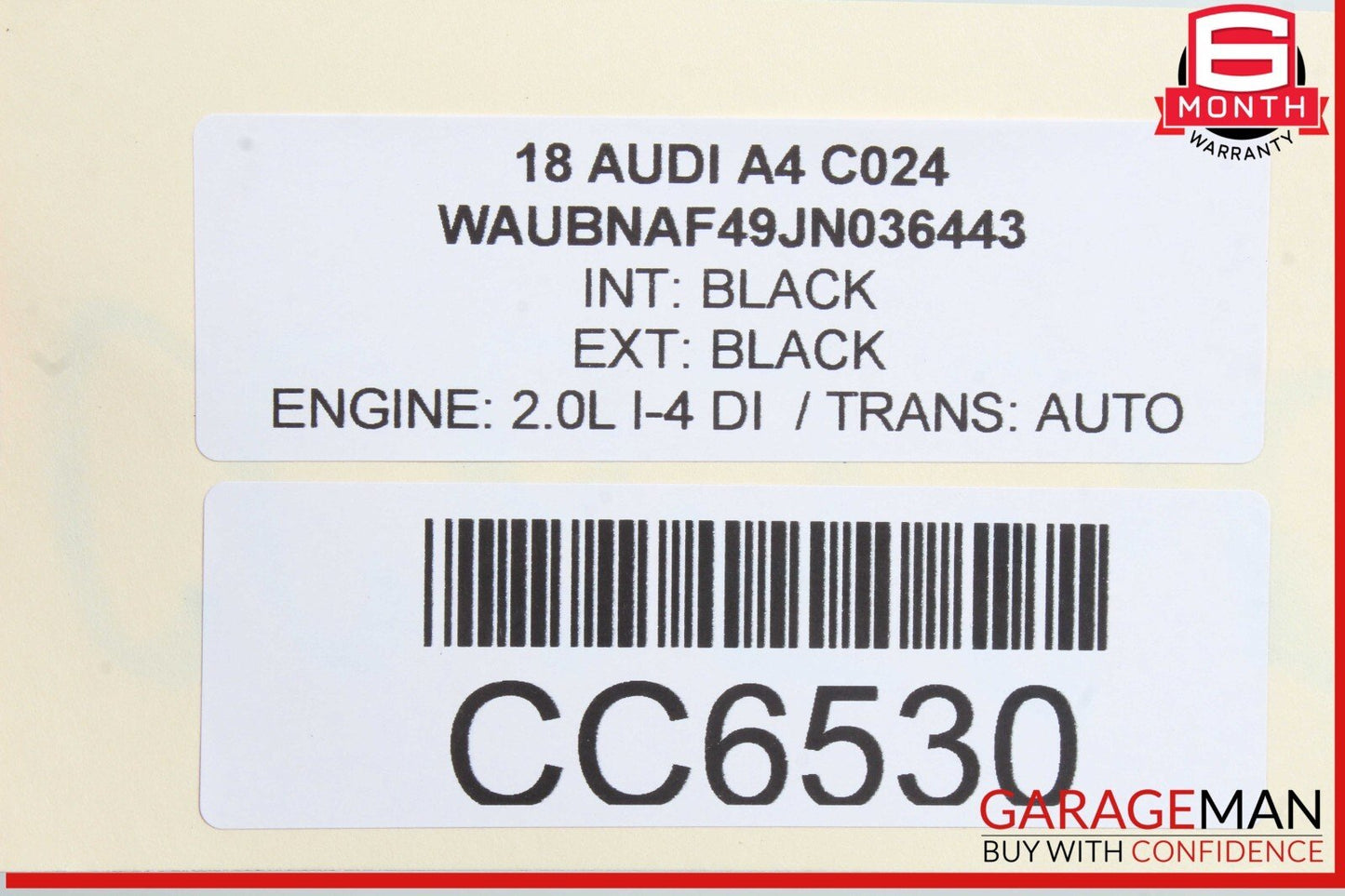17-24 Audi A4 Top Upper Seat Cushion Front Left Driver Side Black OEM