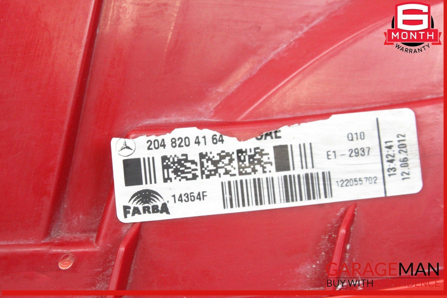 12-14 Mercedes W204 C250 CGI Rear Right Passenger Side Tail Light Lamp LED OEM