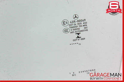 12-14 Mercedes W204 C250 C350 Coupe Front Left Driver Side Door Window Glass OEM
