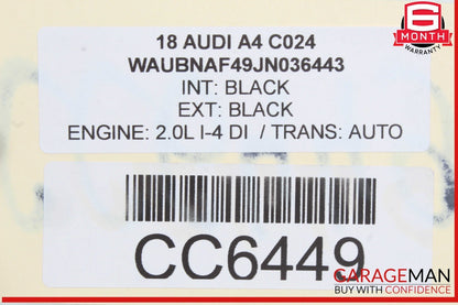 17-24 Audi A4 A5 Rear Right Upper Seat Backrest Cushion Assembly OEM