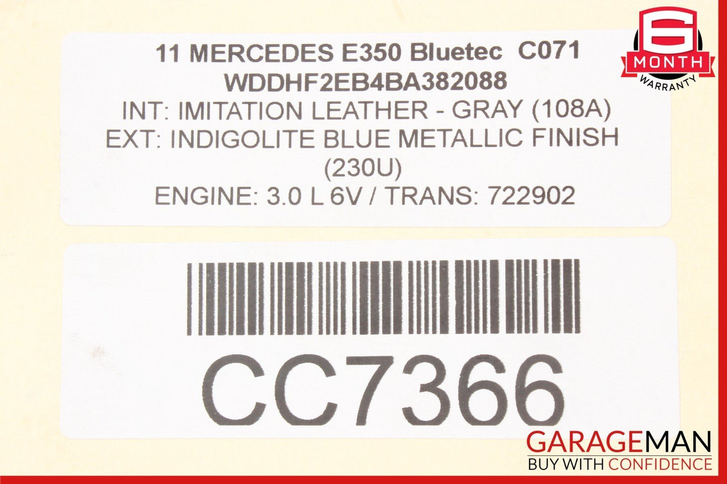 11-13 Mercedes W212 E350 3.0L Engine Motor Diesel OEM 144k