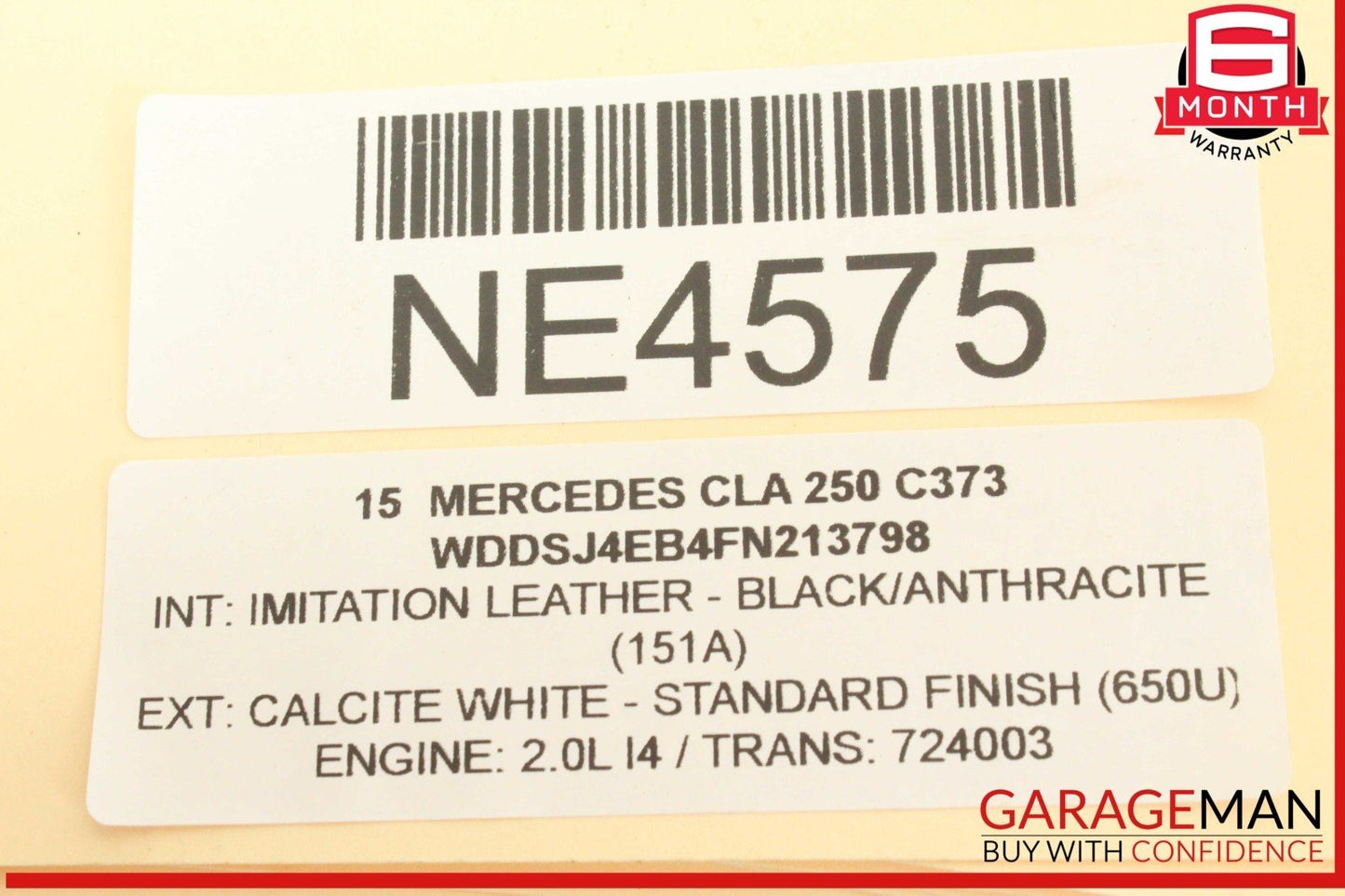 14-19 Mercedes W117 CLA250 Right Engine Motor Intercooler Air Hose Pipe OEM