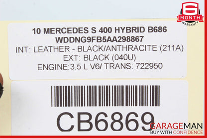 07-13 Mercedes W221 S400 S450 Center Console Dashboard CD Player Cover Black OEM