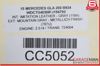 15-20 Mercedes X156 GLA250 Seat Cushion Top Upper Front Right Side OEM