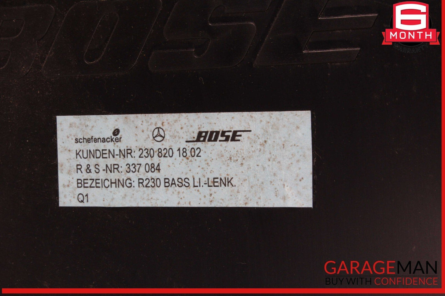 03-08 Mercedes R230 SL500 SL55 AMG BOSE Subwoofer Audio Radio Speaker