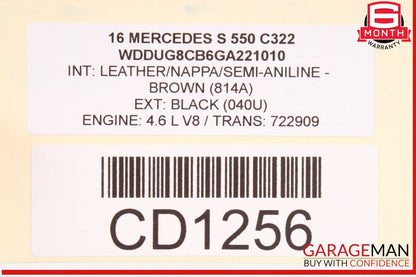 14-20 Mercedes W222 S550 S450 S600 Rear Left Driver Side Door Panel OEM