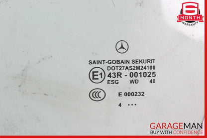 05-11 Mercedes R171 SLK350 Front Left Driver Side Door Window Auto Glass OEM