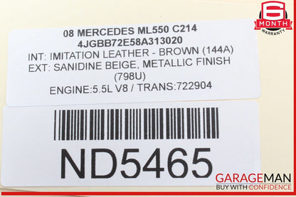 06-08 Mercedes W164 ML550 Speedometer Instrument Cluster Gauge 1645405647 OEM