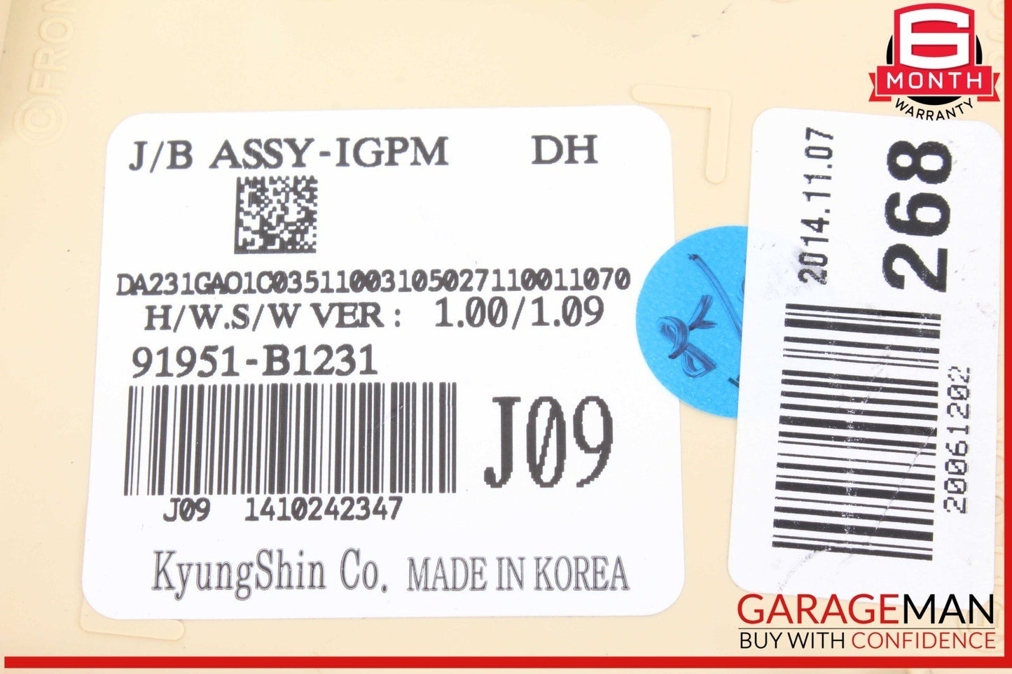 15-20 Hyundai Genesis G80 Front Cabin Fuse Relay Junction Box 91951-B1231 OEM