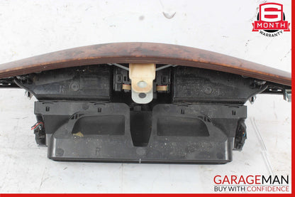 07-13 Mercedes W221 S550 Dash Center Cover Panel Air Vent w/ Door Wood Bezel Set