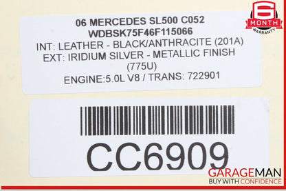 03-06 Mercedes R230 SL500 SL55 AMG Front Right Interior Door Panel Trim Assy