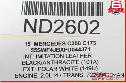 15-20 Mercedes W205 C300 C350e Rear Left Side Wheel Spindle Knuckle Hub Bearing