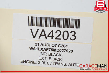 17-24 Audi Q7 Right Passenger Side Exterior Door Handle Black 4M0837886 OEM