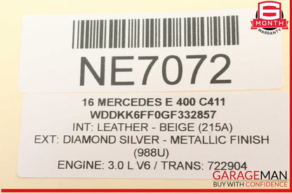 10-17 Mercedes W207 E350 E550 Front Right Side Seat Belt Feeder Retractor OEM